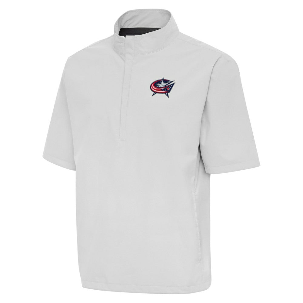NHL Columbus Blue Jackets Antigua Brisk Quarter-Zip Windbreaker