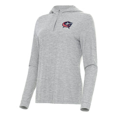 NHL Columbus Blue Jackets Antigua Women's Daybreak Quarter-Zip Hoodie