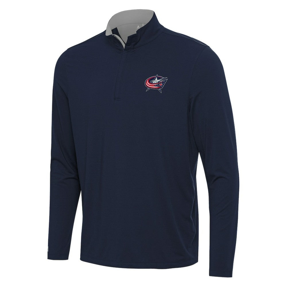 NHL Columbus Blue Jackets Antigua Content Quarter-Zip Pullover Top