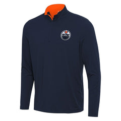 NHL Edmonton Oilers Antigua Content Quarter-Zip Pullover Top