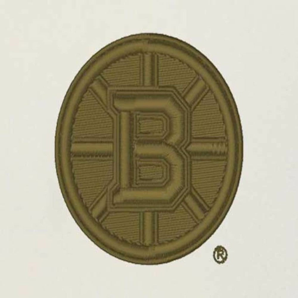 NHL Boston Bruins Antigua Intrepid Sand Raglan Long Sleeve Hoodie T-Shirt