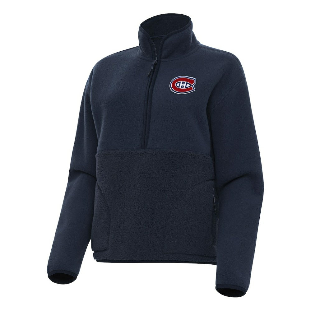 NHL Montreal Canadiens Antigua Women's Figure Half-Zip Pullover Sweatshirt