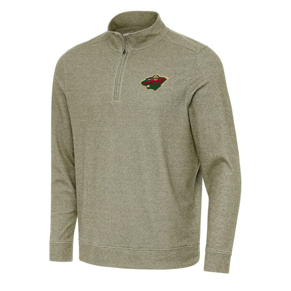 NHL Minnesota Wild Antigua Subtle Quarter-Zip Sweatshirt