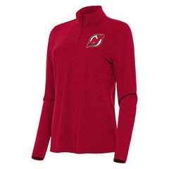 NHL New Jersey Devils Antigua Women's Bright Quarter-Zip Top