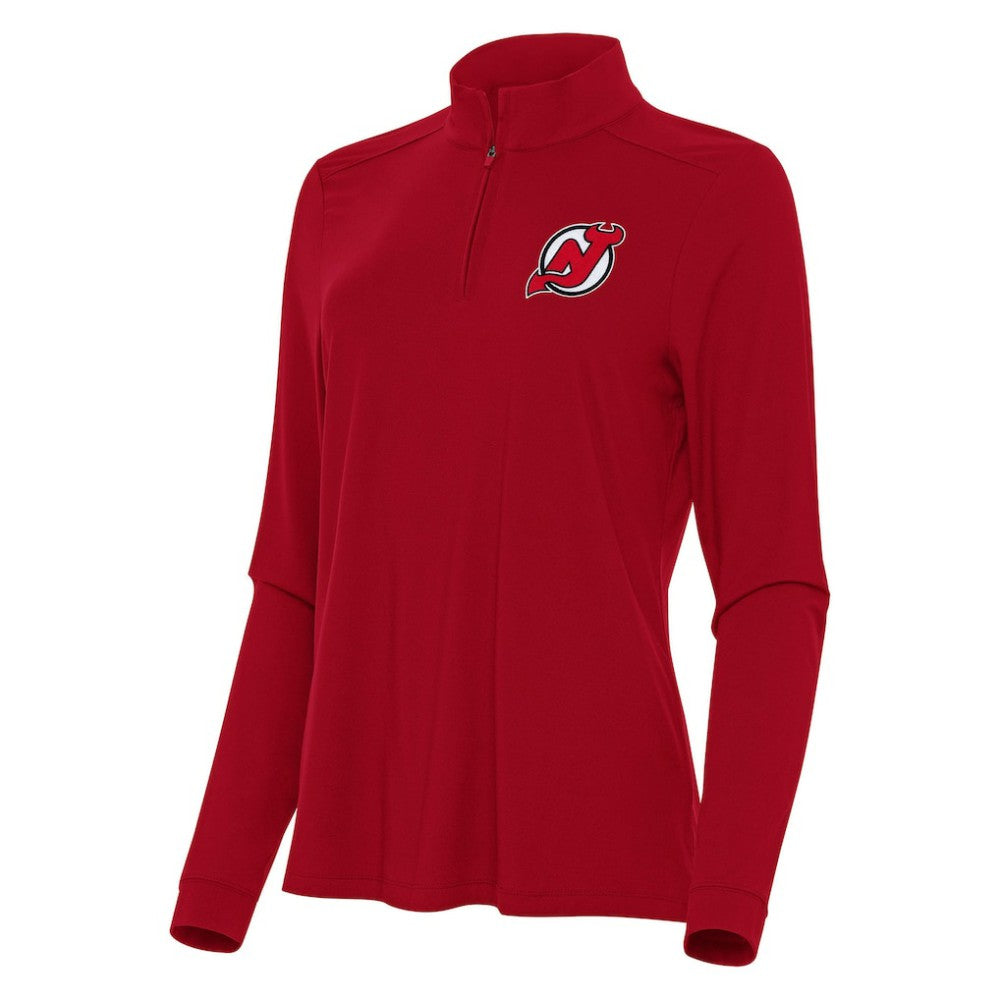 NHL New Jersey Devils Antigua Women's Intent Quarter-Zip Top