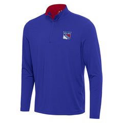 NHL New York Rangers Antigua Content Quarter-Zip Pullover Top