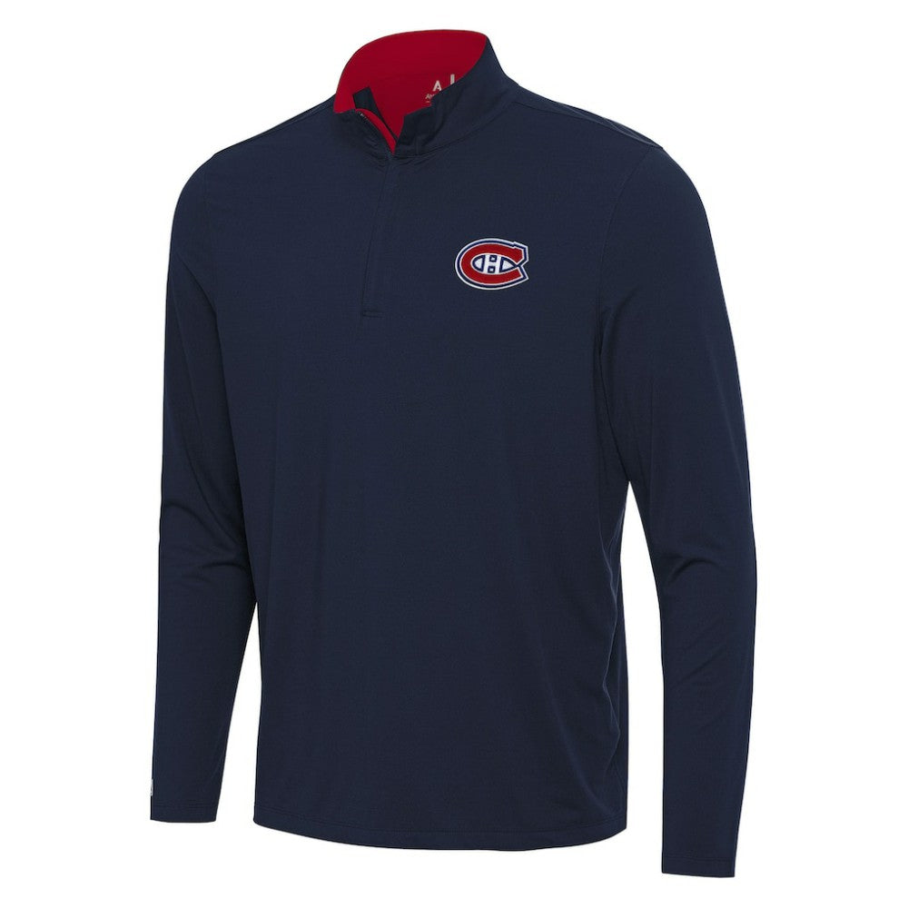 NHL Montreal Canadiens Antigua Content Quarter-Zip Pullover Top