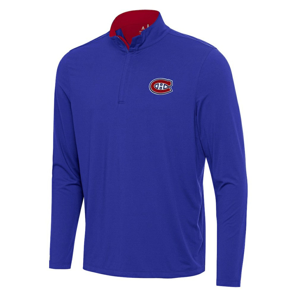 NHL Montreal Canadiens Antigua Content Quarter-Zip Pullover Top