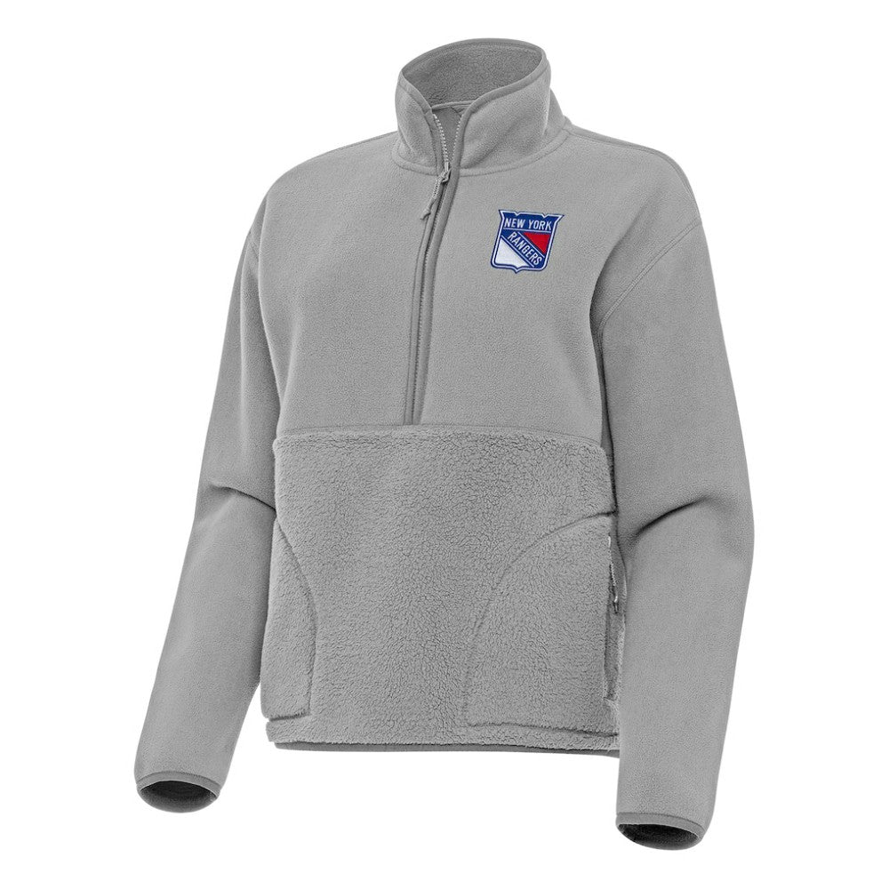NHL New York Rangers Antigua Women's Figure Half-Zip Pullover Sweatshirt