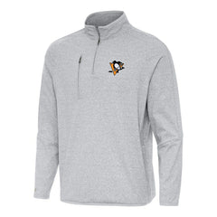 NHL Pittsburgh Penguins Antigua Certain Quarter-Zip Tri-Blend Sweatshirt