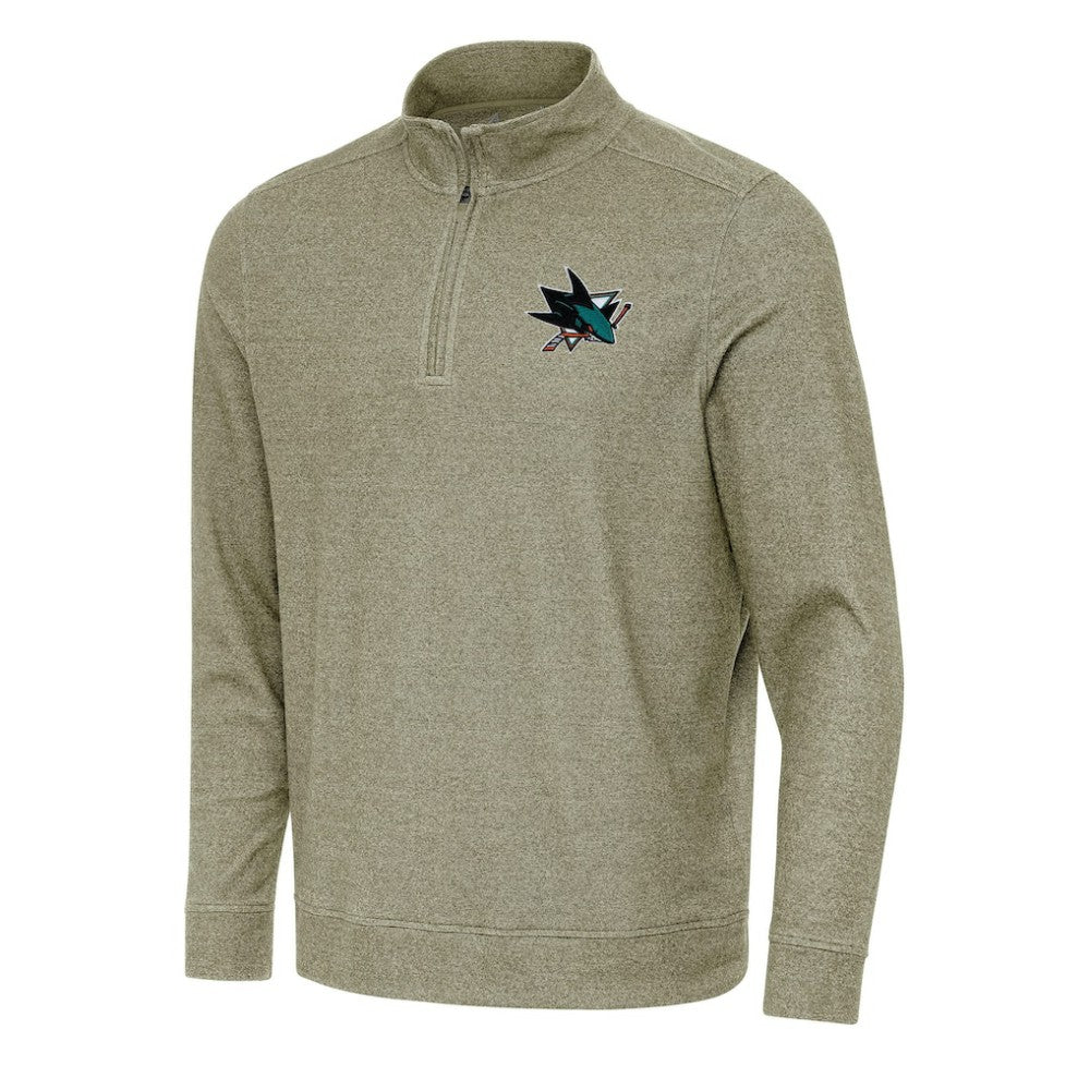 NHL San Jose Sharks Antigua Subtle Quarter-Zip Sweatshirt