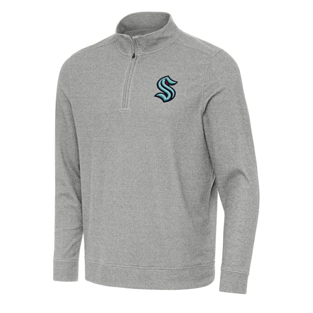 NHL Seattle Kraken Antigua Subtle Quarter-Zip Sweatshirt