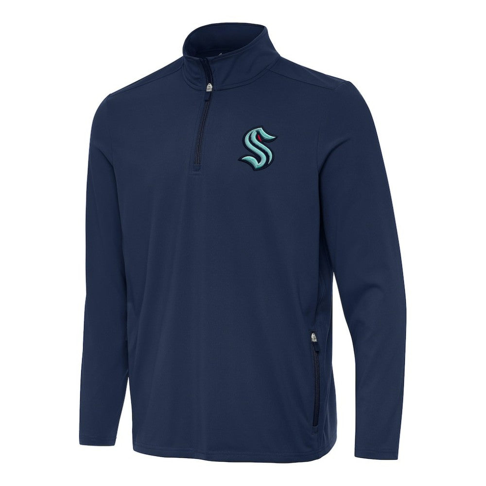NHL Seattle Kraken Antigua Perilous Quarter-Zip Sweatshirt