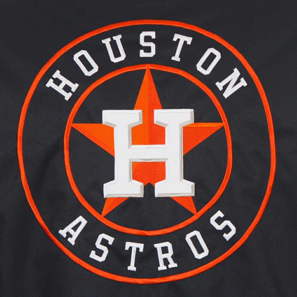 Black Houston Astros JH Design Youth Reversible Fleece Full-Snap Hoodie Jacket
