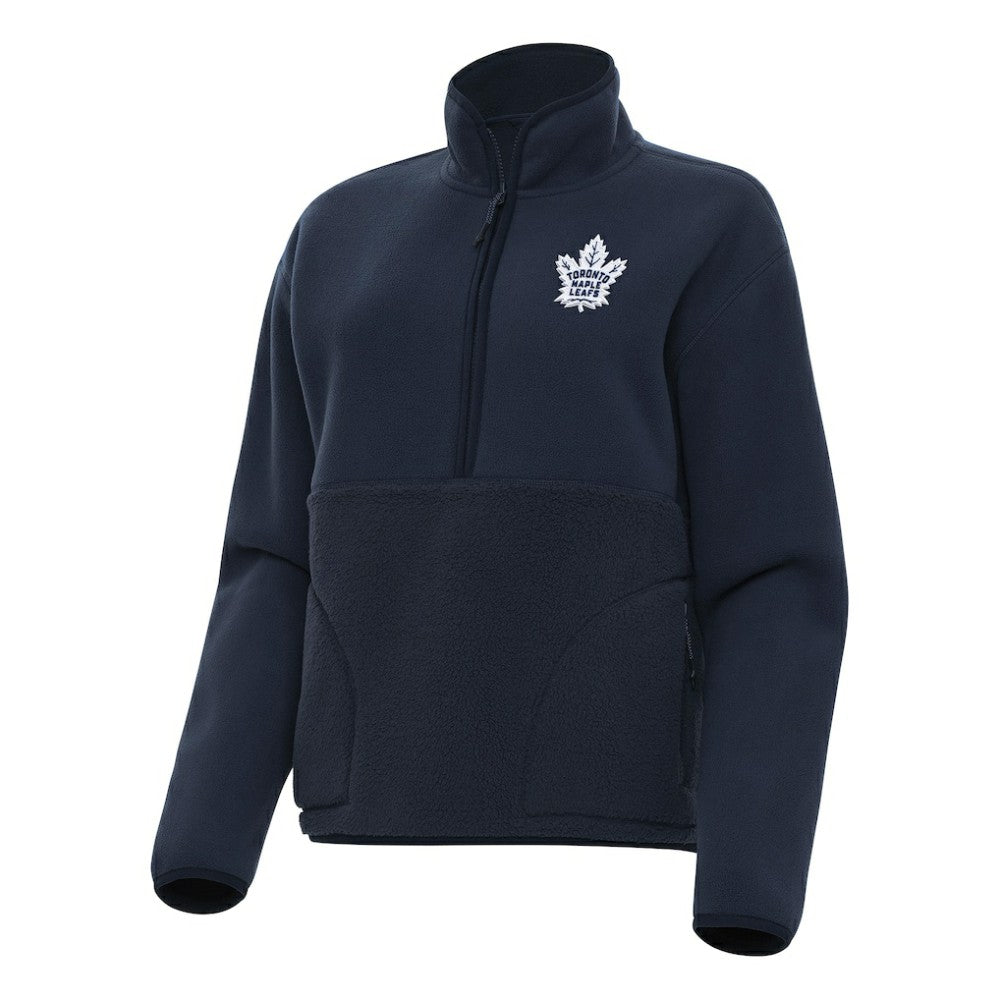 NHL Toronto Maple Leafs Antigua Women's Figure Half-Zip Pullover Sweatshirt