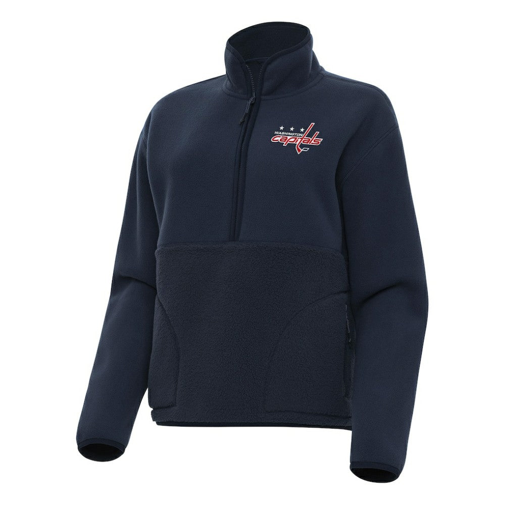 NHL Washington Capitals Antigua Women's Figure Half-Zip Pullover Sweatshirt
