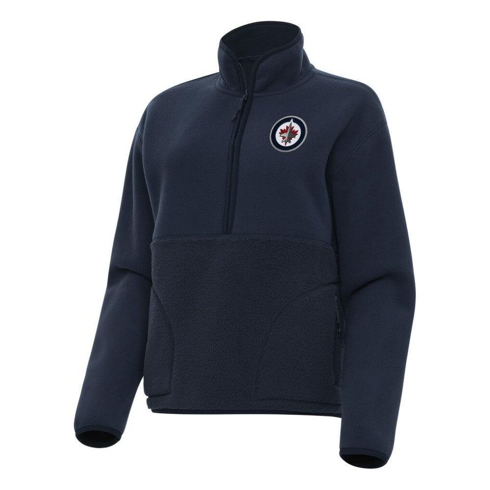 NHL Winnipeg Jets Antigua Women's Figure Half-Zip Pullover Sweatshirt