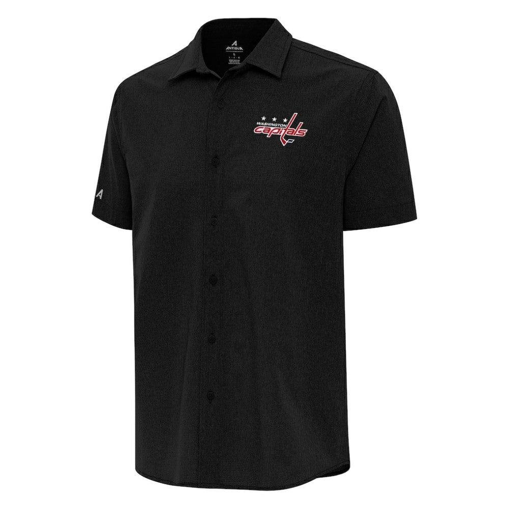 NHL Washington Capitals Antigua Activate Woven Short Sleeve Button-Up Shirt