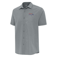 NHL Washington Capitals Antigua Activate Woven Short Sleeve Button-Up Shirt