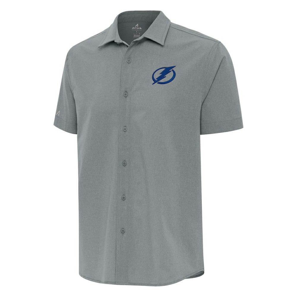 NHL Tampa Bay Lightning Antigua Activate Woven Short Sleeve Button-Up Shirt