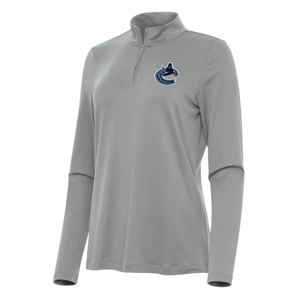 NHL Vancouver Canucks Antigua Women's Reprocess Quarter-Zip Top
