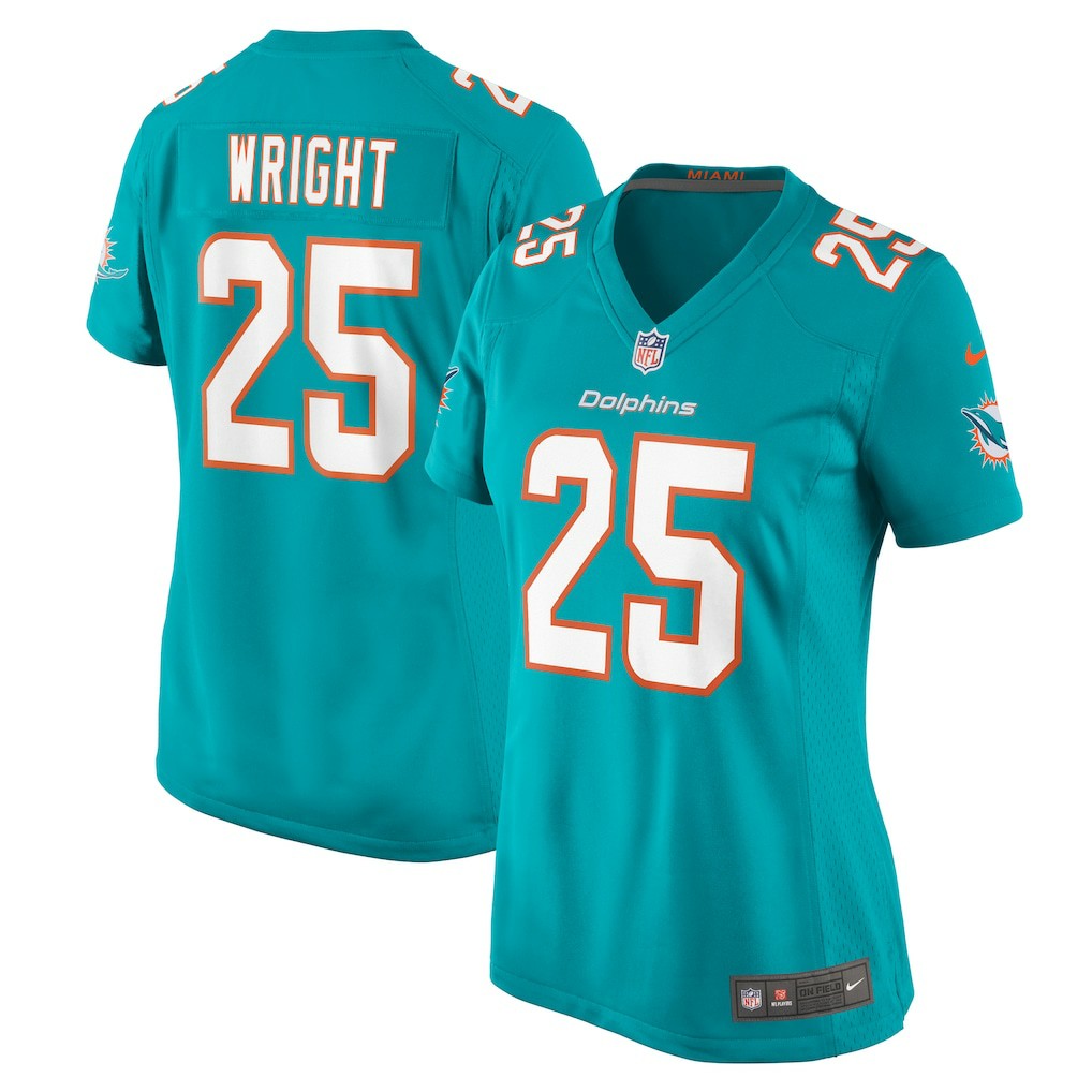 Jaylen Wright  Women's Game Jersey - Miami Dolphins Jerseys