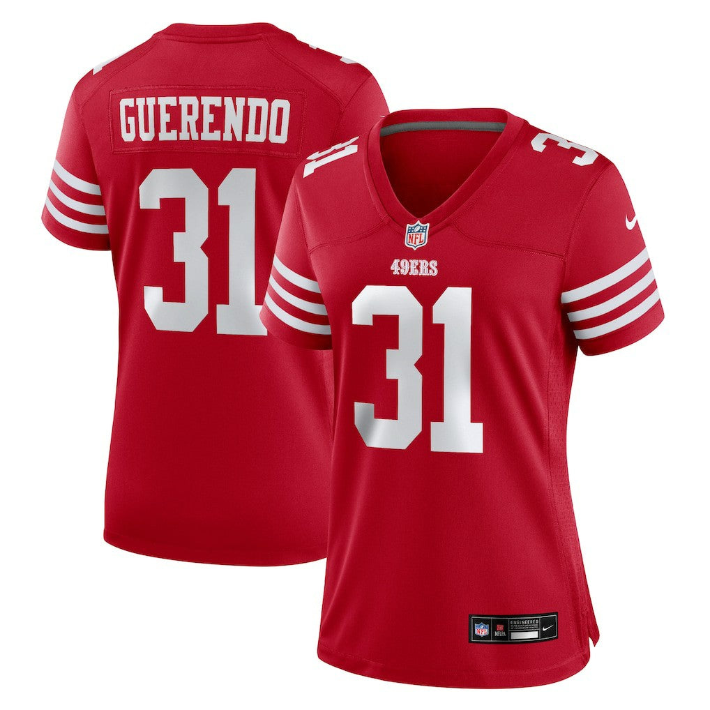 Isaac Guerendo  Women's Team Game Jersey - San Francisco 49ers Jerseys