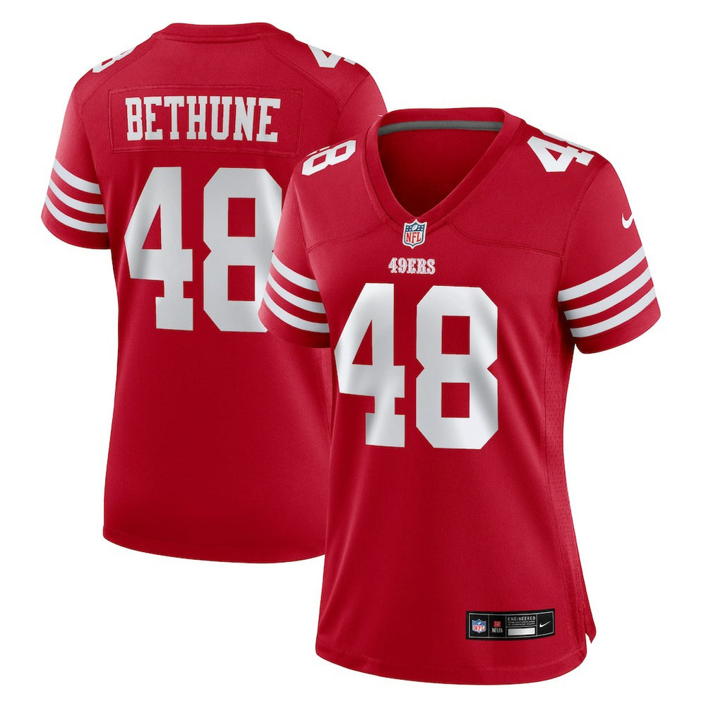 Tatum Bethune  Women's Team Game Jersey - San Francisco 49ers Jerseys