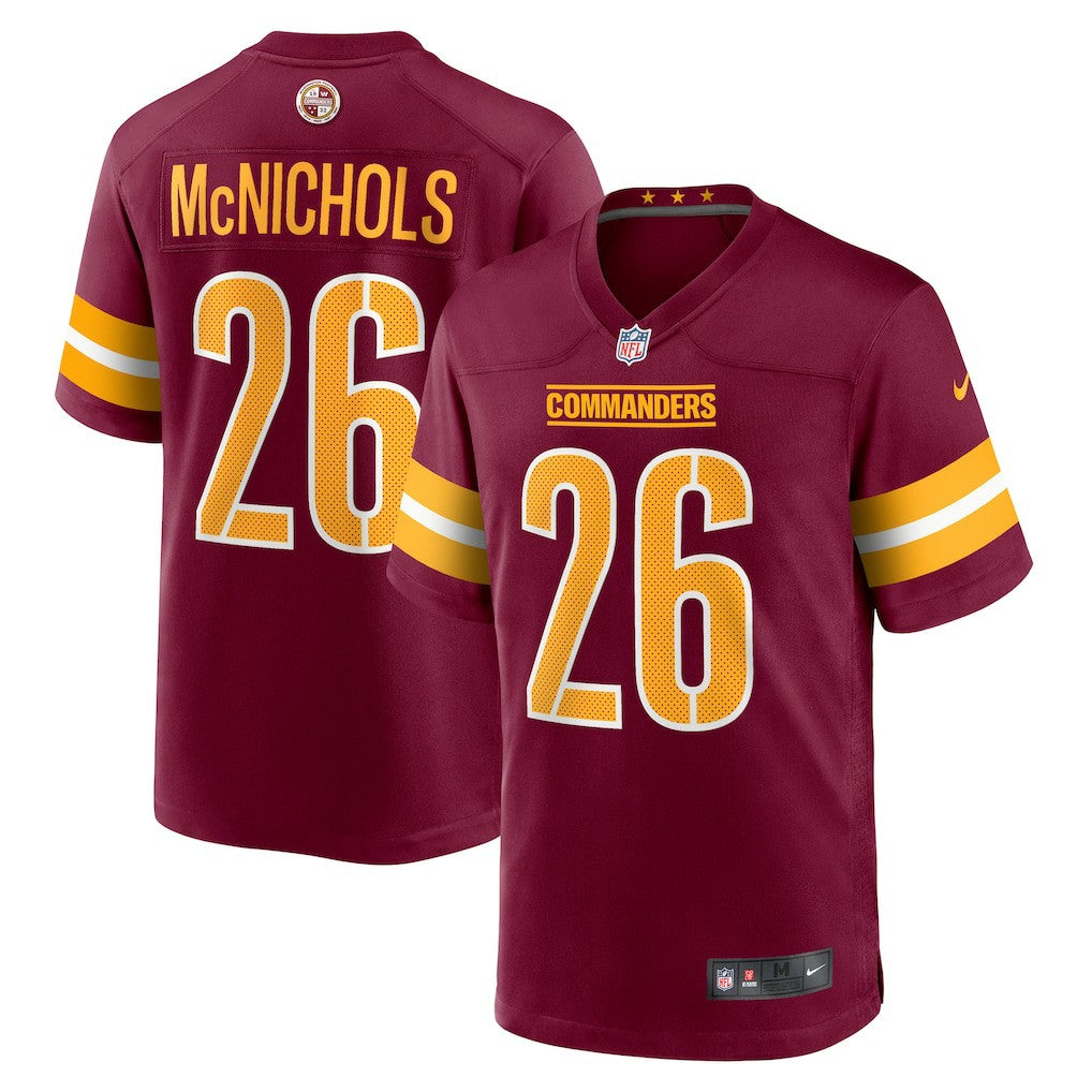 Jeremy McNichols  Game Jersey - Washington Commanders Jerseys