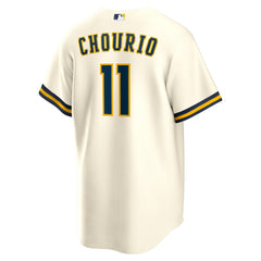 Cream Jackson Chourio Milwaukee Brewers Nike Home Replica Jersey