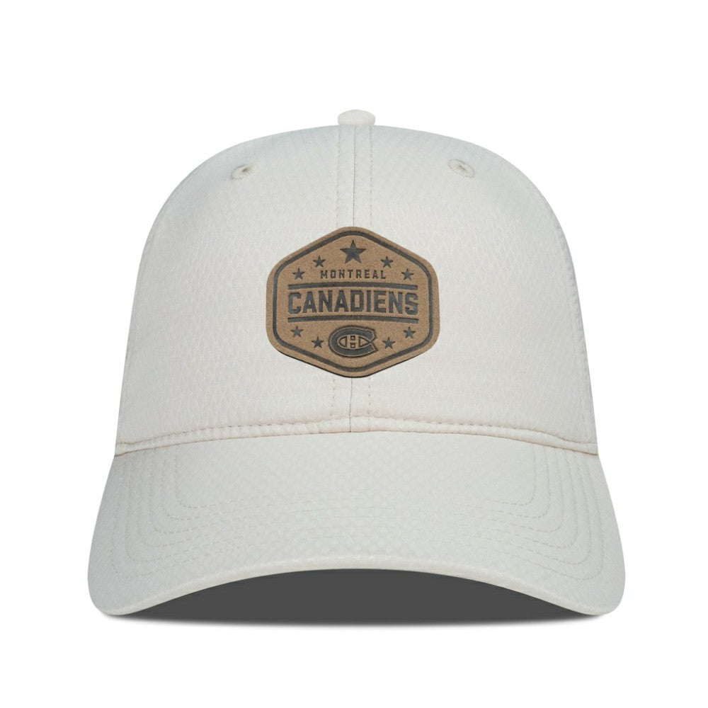NHL Montreal Canadiens Men's Levelwear Faux Leather Patch Unstructured Adjustable Hat