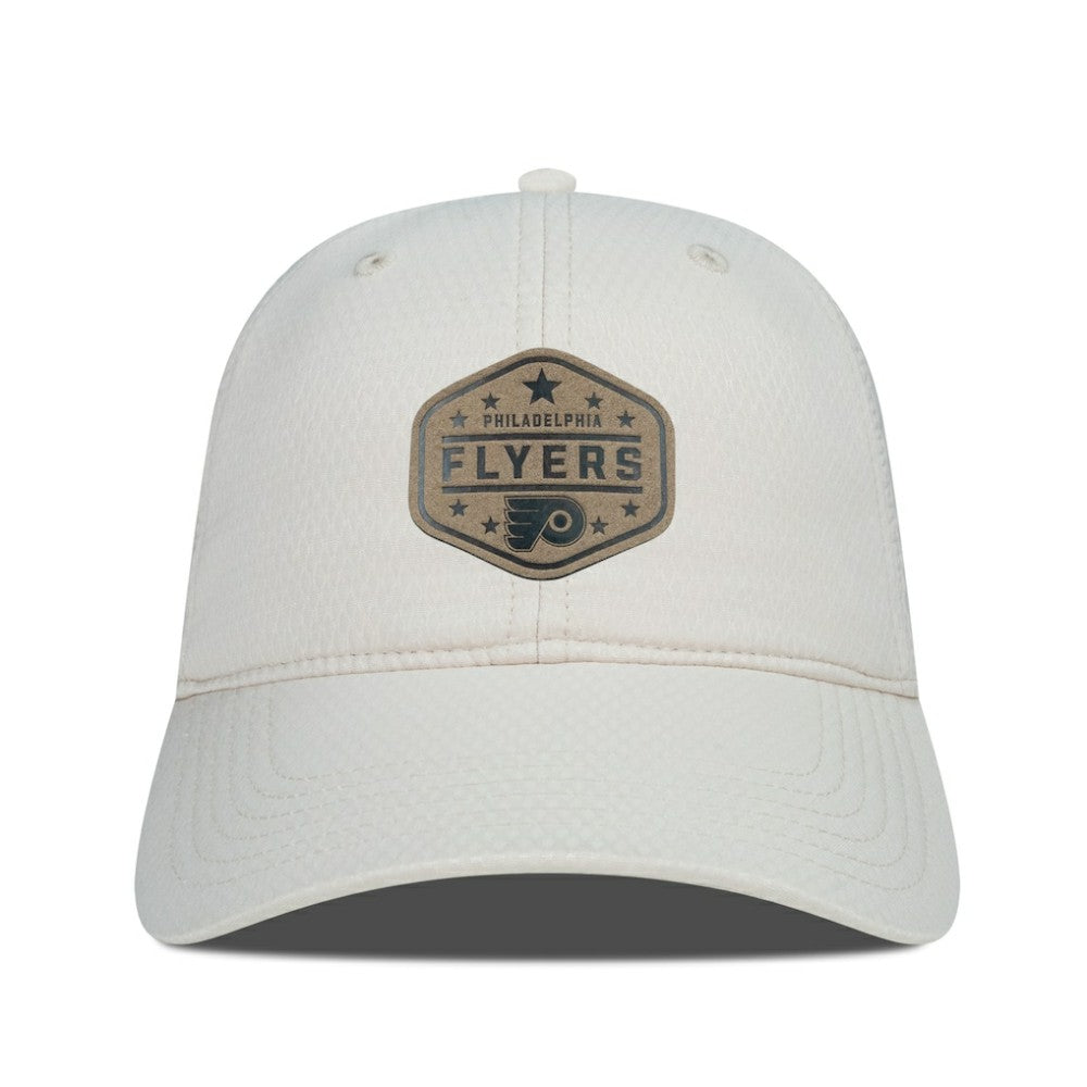 NHL Philadelphia Flyers Men's Levelwear Faux Leather Patch Unstructured Adjustable Hat