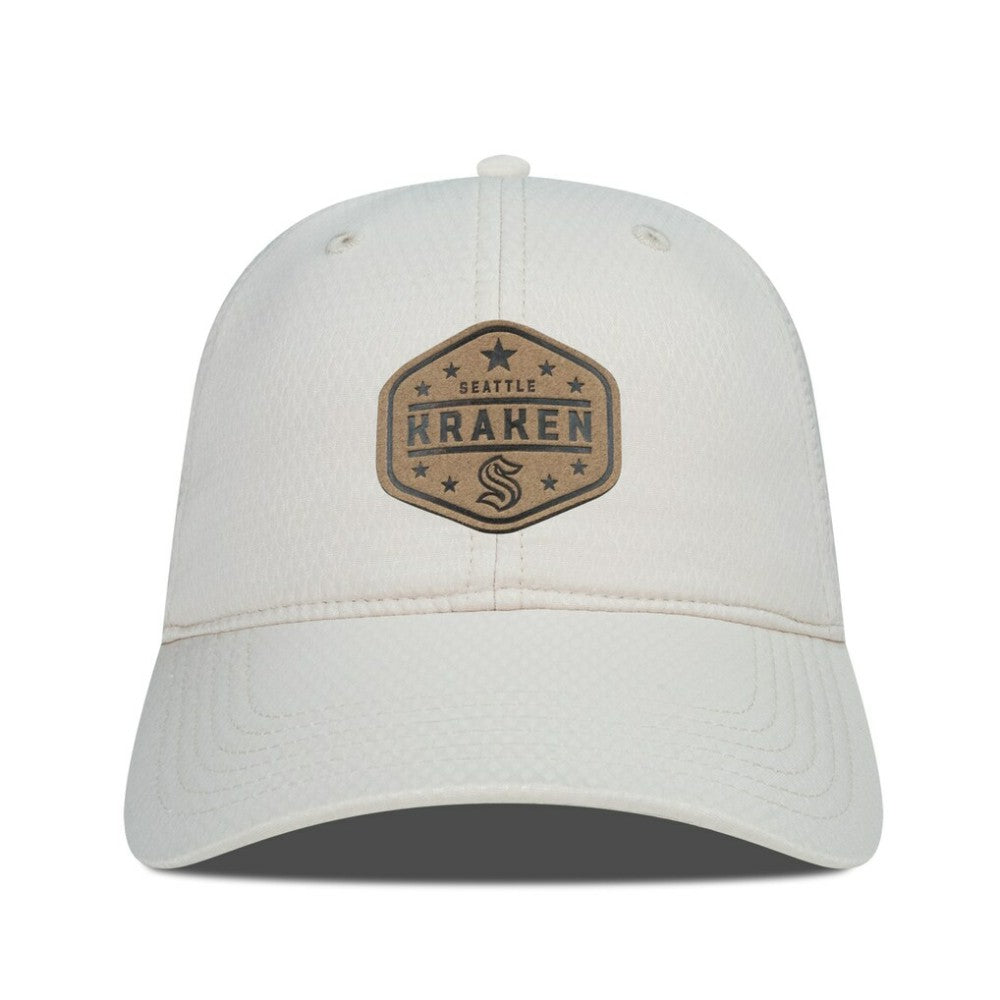 NHL Seattle Kraken Men's Levelwear Faux Leather Patch Unstructured Adjustable Hat