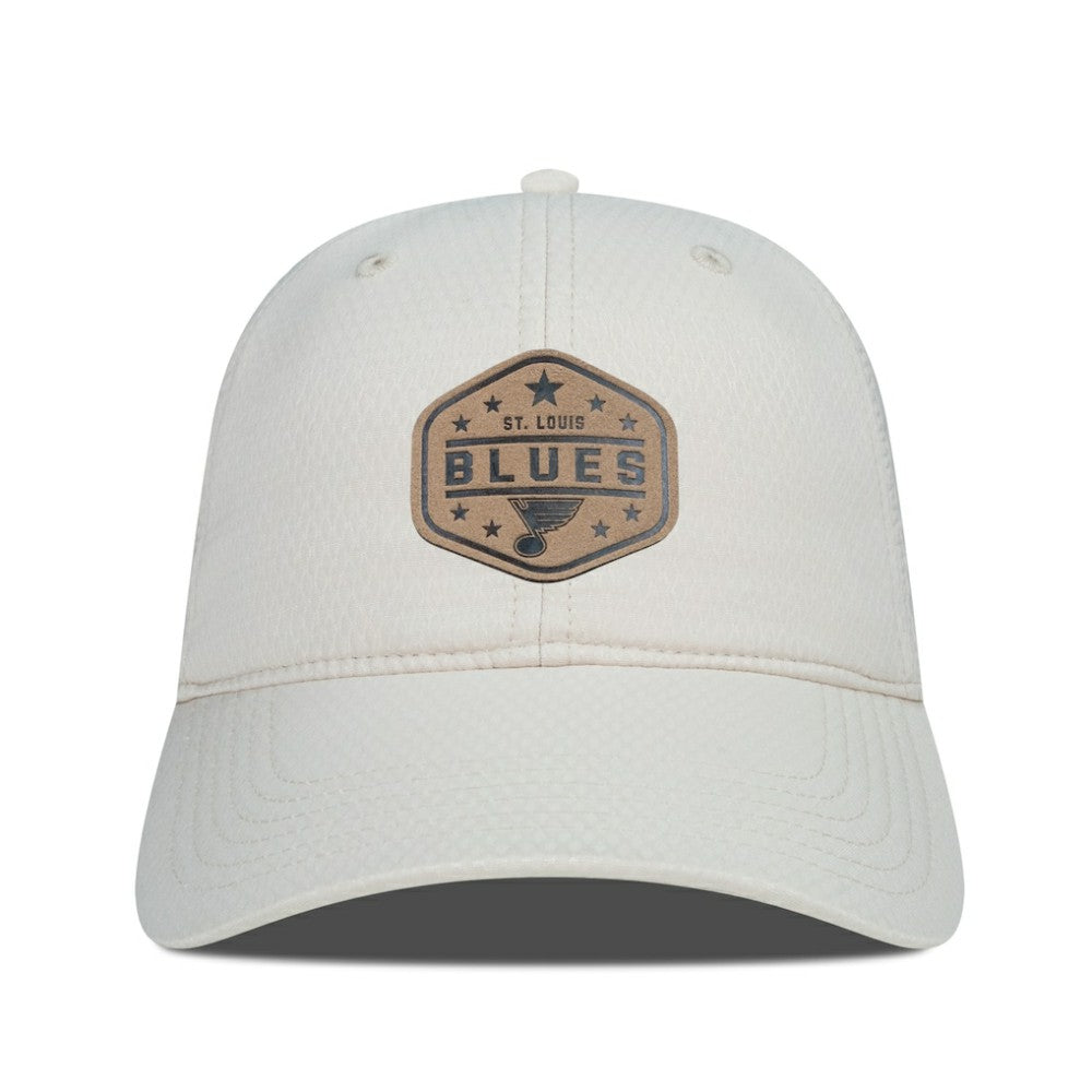 NHL St. Louis Blues Men's Levelwear Faux Leather Patch Unstructured Adjustable Hat