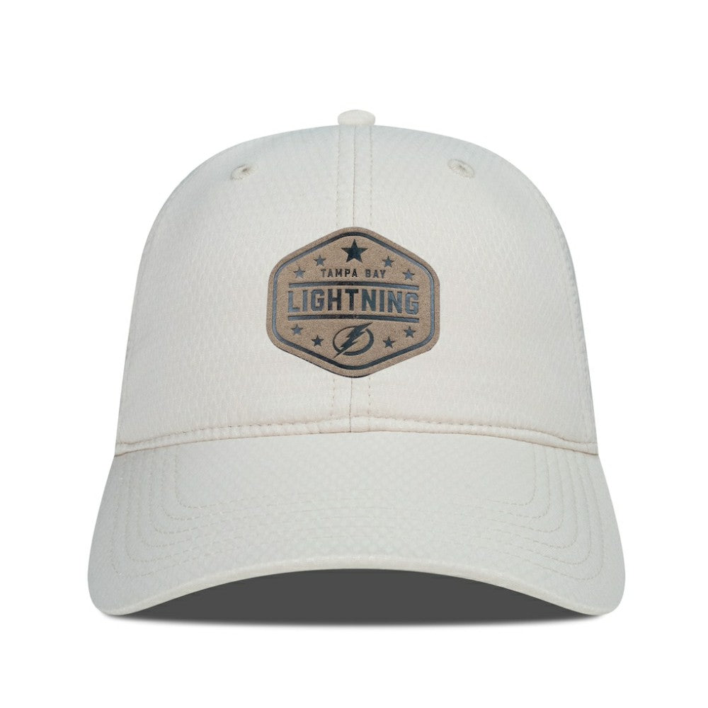 NHL Tampa Bay Lightning Men's Levelwear Faux Leather Patch Unstructured Adjustable Hat