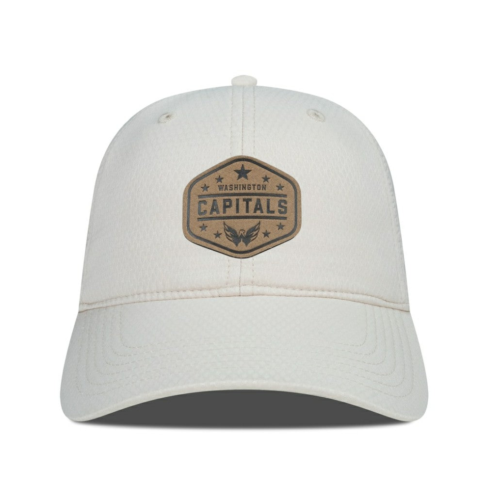 NHL Washington Capitals Men's Levelwear Faux Leather Patch Unstructured Adjustable Hat