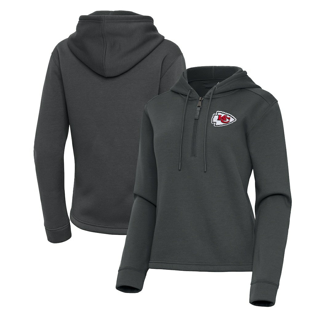 Antigua Women's Contemporary Quarter-Zip Hoodie - Kansas City Chiefs Hoodies