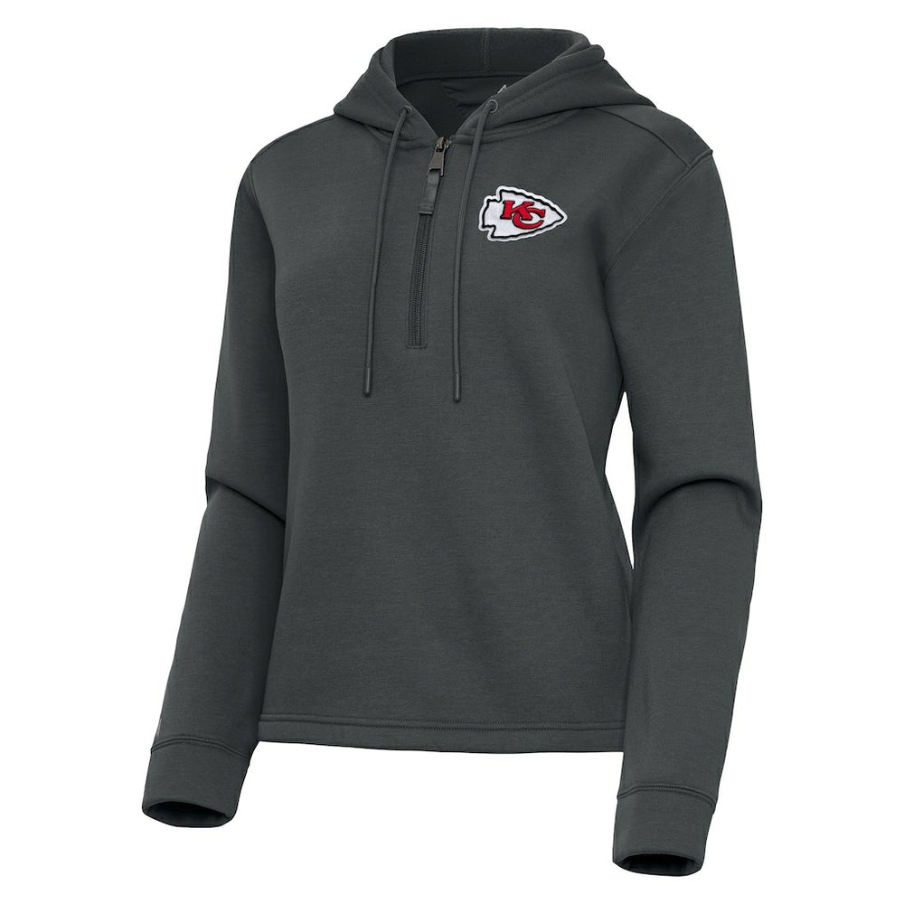 Antigua Women's Contemporary Quarter-Zip Hoodie - Kansas City Chiefs Hoodies