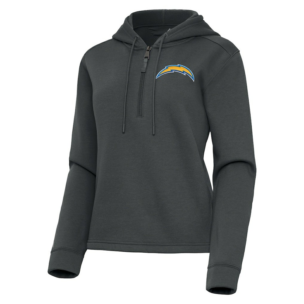 Antigua Women's Contemporary Quarter-Zip Hoodie - Los Angeles Chargers Hoodies