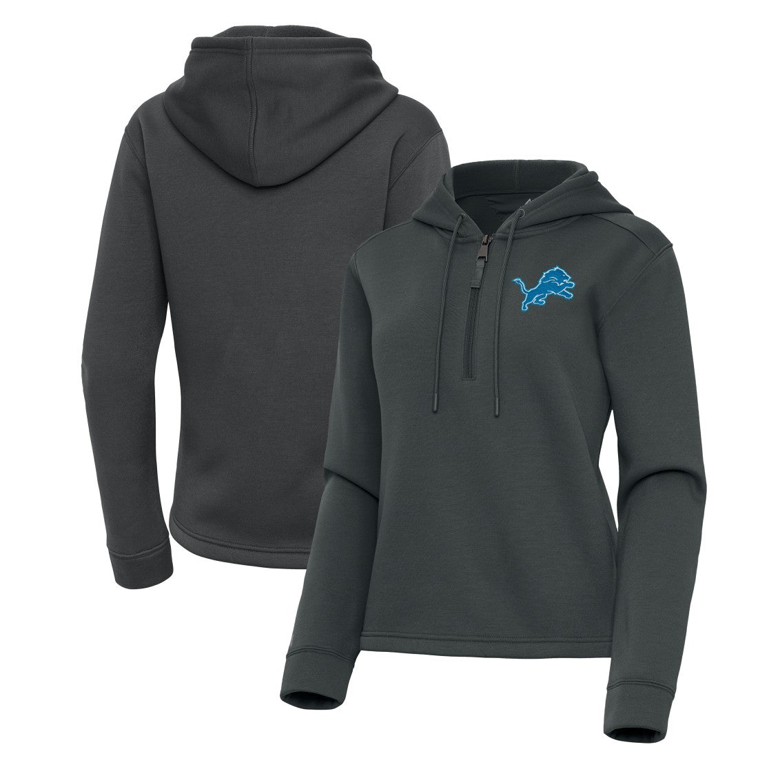 Antigua Women's Contemporary Quarter-Zip Hoodie - Detroit Lions Hoodies