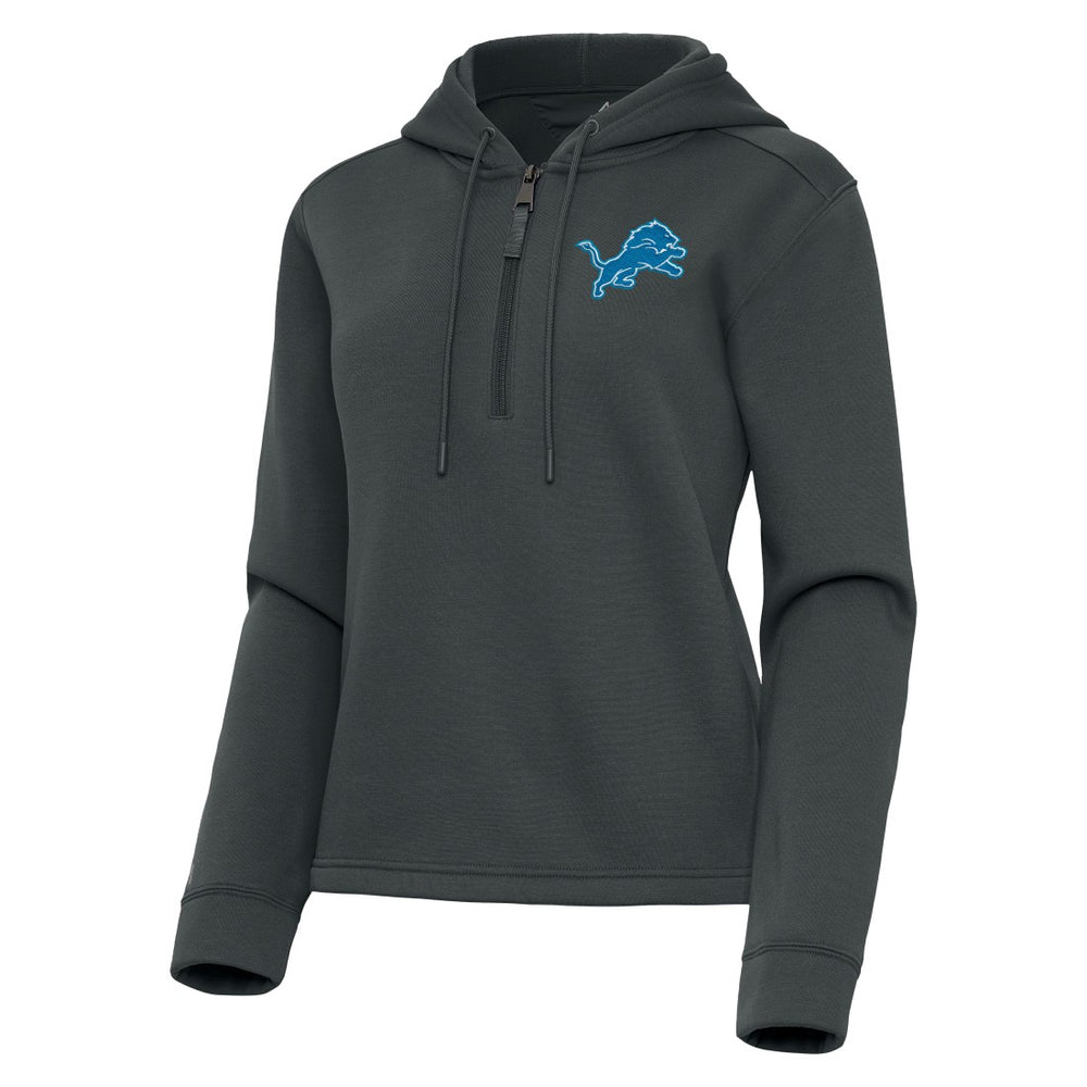 Antigua Women's Contemporary Quarter-Zip Hoodie - Detroit Lions Hoodies