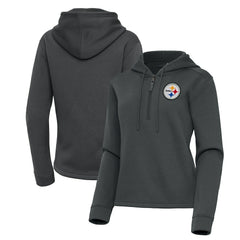 Antigua Women's Contemporary Quarter-Zip Hoodie - Pittsburgh Steelers Hoodies