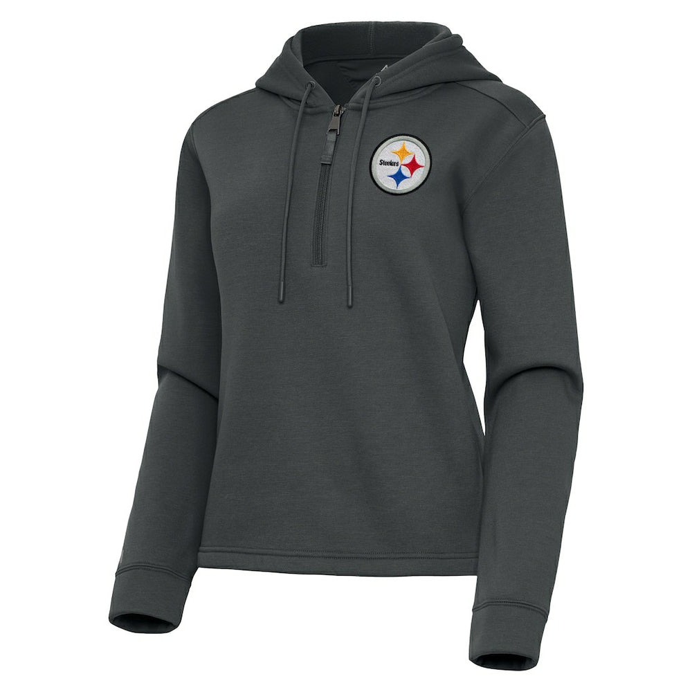 Antigua Women's Contemporary Quarter-Zip Hoodie - Pittsburgh Steelers Hoodies