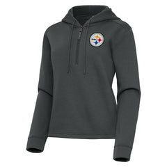 Antigua Women's Contemporary Quarter-Zip Hoodie - Pittsburgh Steelers Hoodies