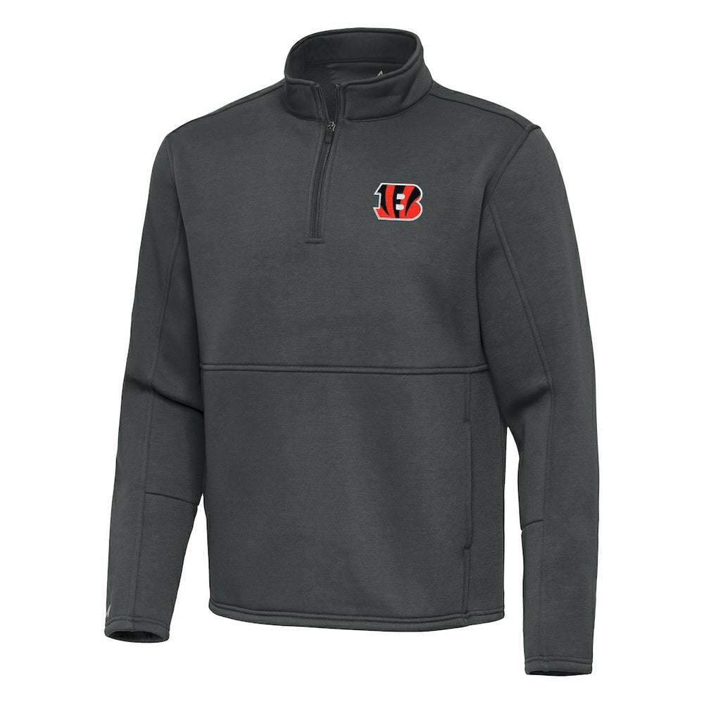 Antigua Twist Quarter-Zip Pullover Jacket - Cincinnati Bengals Pullover