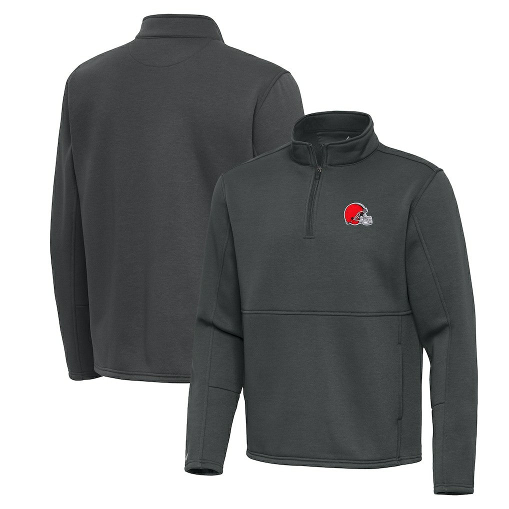 Antigua Twist Quarter-Zip Pullover Jacket - Cleveland Browns Pullover
