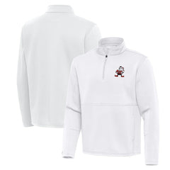 Antigua Twist Quarter-Zip Pullover Jacket - Cleveland Browns Pullover