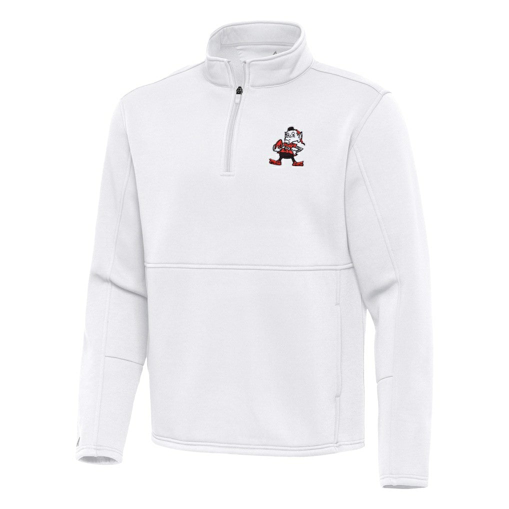 Antigua Twist Quarter-Zip Pullover Jacket - Cleveland Browns Pullover