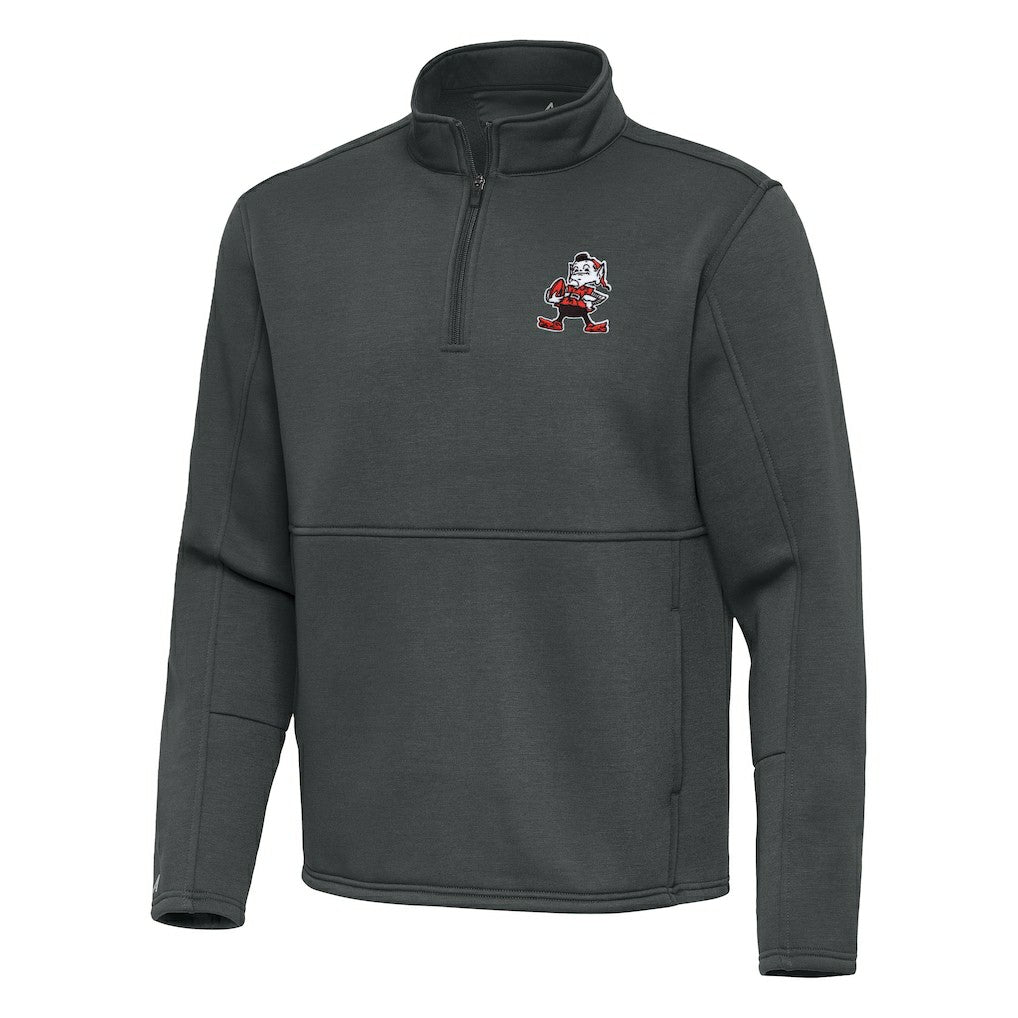 Antigua Twist Quarter-Zip Pullover Jacket - Cleveland Browns Pullover