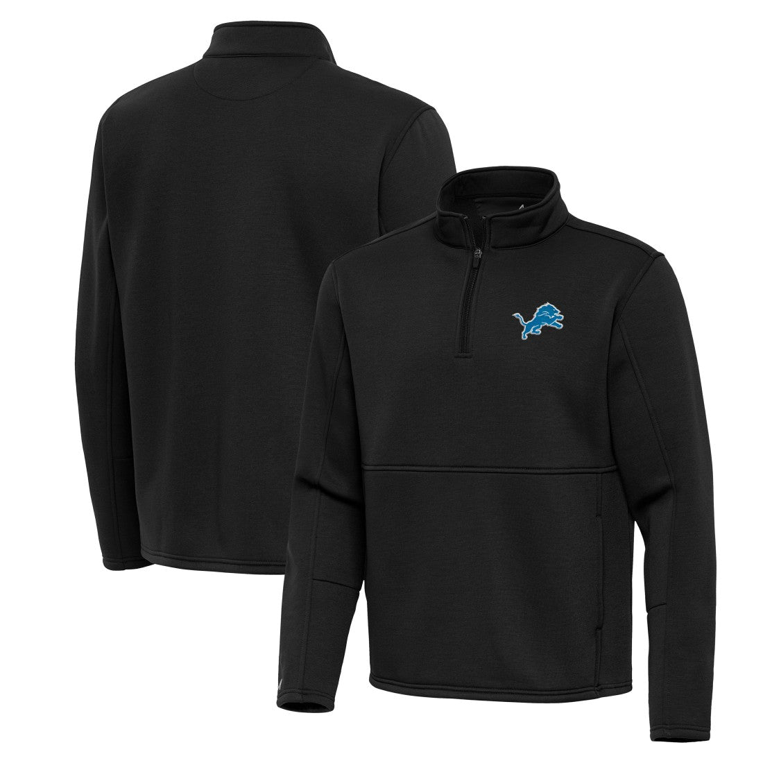 Antigua Twist Quarter-Zip Pullover Jacket - Detroit Lions Pullover